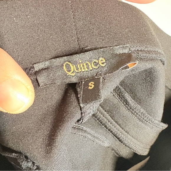 Quince Ultra Stretch Ponte Knit Bootcut Pants Black Small - Picture 10 of 10